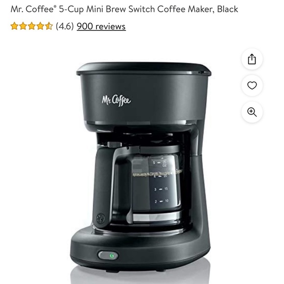 Mr. Coffee 5-cup mini brew switch coffee maker - Picture 2 of 2